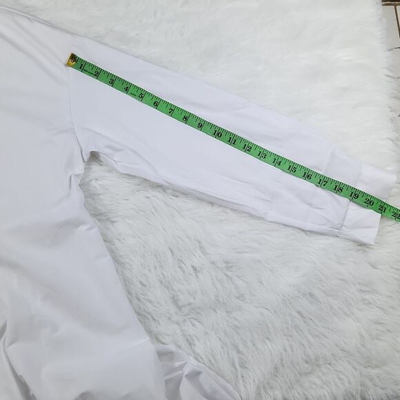 NEW Cupio Asymmetric Point Collar Tunic Mini Dress Size M Bright White Hi Low - Picture 11 of 11